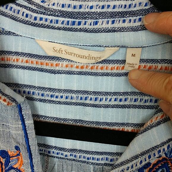 Soft Surroundings Aruba Blue Tunic size Medium - Picture 3 of 7